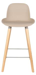 Set 2 scaune bar Zuiver Albert Kuip, înălțime scaun 65 cm, bej - gri