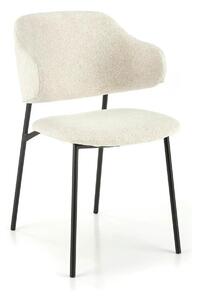 Scaun K497, crem, stofa clasica/metal, 52x62x82 cm