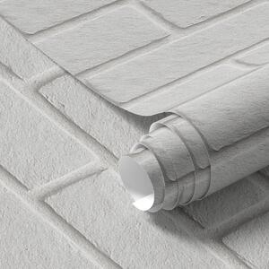 Tapet Textură de cărămidă albă, dispunere orizontală, Tapet loft, a00877 : Uwalls.ro