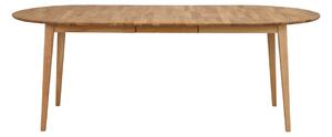 Masă de dinig pliabilă ovală din lemn de stejar Rowico Filippa, 170 x 105 cm