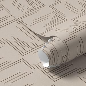 Tapet Pătrate mari din colțuri de cacao cu umpluturi variate, nisip, Tapet abstract, a00913 : Uwalls.ro