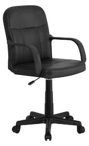 Scaun birou AYLA NEW, negru, piele ecologica/plastic, 55x59.5x89/101 c