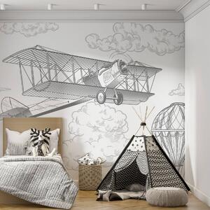Tapet Avion, Fototapet Pentru Copii, w04866v2 : Uwalls.ro