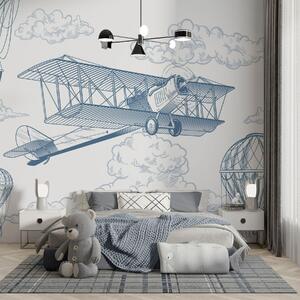 Tapet Avion, Fototapet Pentru Copii, w04866v1 : Uwalls.ro