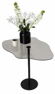 Masuta Dior, negru, metal/sticla, 60x45x50 cm