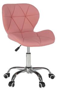 Scaun de birou ARGUS NEW, roz, piele ecologica, 47x56x73/84 cm