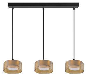 Brilagi - LED Lustră suspendată pe cablu AURA LUX 3xGX53/30W/230V negru/auriu