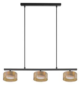 Brilagi - LED Lustră suspendată pe cablu AURA LUX 3xGX53/30W/230V negru/auriu