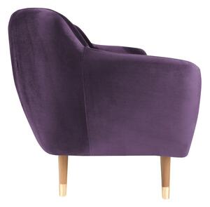 Canapea cu tapițerie din catifea Mazzini Sofas Benito, violet, 188 cm