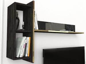 Biblioteca pentru Living Luxury Edition UnicUtil , 180 x 32 x 115 cm, Negru