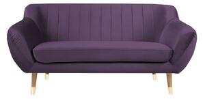 Canapea cu tapițerie din catifea Mazzini Sofas Benito, violet, 158 cm