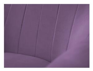 Fotoliu cu tapițerie din catifea Mazzini Sofas Benito, violet