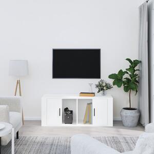 Comodă TV, alb, 100x35x40 cm, lemn prelucrat