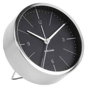 Ceas alarmă Karlsson Normann, Ø 10 cm, negru - gri