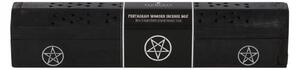 Set 10 betisoare de tamaie parfumate cu aroma de Piper Negru in cutie cu spatiu de depozitare - Pentagrama