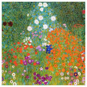 Artă imprimată Cottage Garden (Flowers) - Gustav Klimt, (40 x 40 cm)