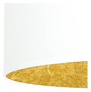 Lustră cu detaliu auriu Sotto Luce Mika, ⌀ 36 cm, alb