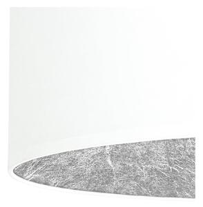 Lustră cu detalii argintii Sotto Luce Mika M, ⌀ 36 cm, alb