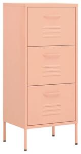 Dulap de depozitare, roz, 42,5x35x101,5 cm, oțel