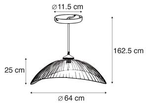 Lampă suspendată design alamă 64 cm - Pia