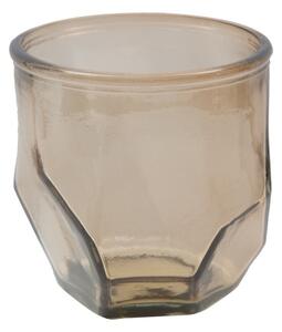 Suport lumânare din sticlă reciclată Mauro Ferretti Stone, ⌀ 9 cm, gri