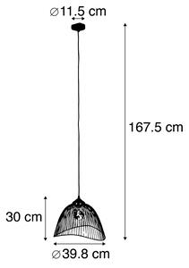Lampă suspendată design alamă 39,8 cm - Pia