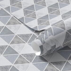 Tapet Geometrie triunghiulară în nuanțe reci de albastru-gri, Tapet abstract, a00917v1 : Uwalls.ro