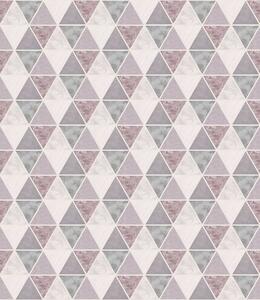 Tapet Triunghiuri moi în tonuri de gri-roz și pudră, Tapet abstract, a00918 : Uwalls.ro