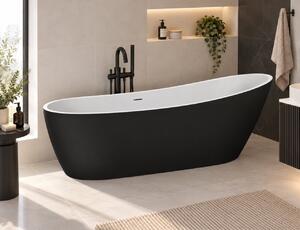 Cada freestanding Nerea, 170 cm, negru