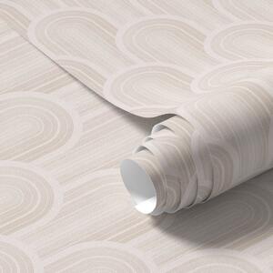 Tapet Module mici în formă de arc, în nuanțe calde de crem-bej, Tapet abstract, a00924 : Uwalls.ro