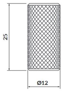 Cersanit Larga, maner design pentru dulap, argintiu, S599-0146