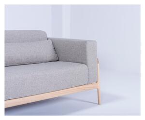 Canapea cu structură din lemn de stejar Gazzda Fawn Plus, 240 cm, gri