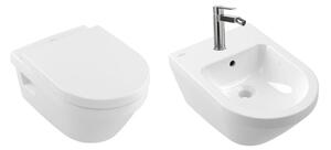 Set vas WC si bideu suspendat, Villeroy & Boch, Architectura, baterie crom