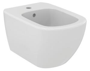 Set vas WC cu spălare AquaBlade si bideu suspendat, Ideal Standard alb, baterie Ceraline, cu ventil Pop-Up, crom