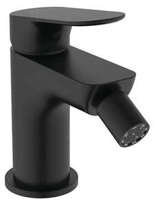 Set vas WC și bideu suspendat alb, Fluminia, Clementina, baterie de bideu Ideal Standard, Ceralife O, cu ventil Click-Clack, negru mat
