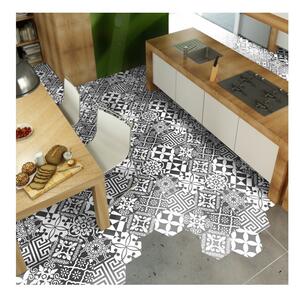 Set 10 autocolante pentru podea Ambiance Hexagons Ginola, 20 x 18 cm