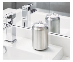 Organizator de baie argintiu pentru dischete demachiante din oțel inoxidabil Austin – iDesign
