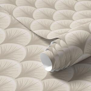 Tapet Arce de culoare bej cu raze fine pe un fundal deschis, Tapet unic, a00978 : Uwalls.ro
