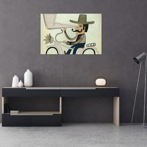 Tablou - Astronom pe bicicletă (90x60 cm)