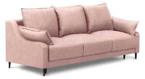 Canapea extensibilă cu spațiu pentru depozitare Mazzini Sofas Ancolie, roz, 215 cm