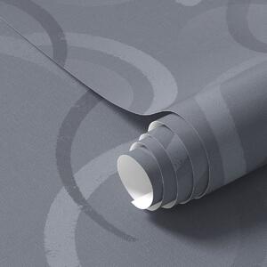 Tapet Semicercuri gri și cercuri estompate pe un fundal texturat, Tapet abstract, a00981 : Uwalls.ro