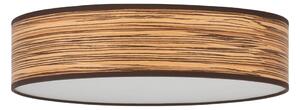 Plafonieră cu abajur din furnir natural Sotto Luce Ocho Clear, ⌀ 40 cm, maro deschis