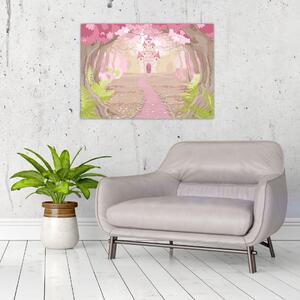 Tablou - Călătorie în regatul roz (70x50 cm)