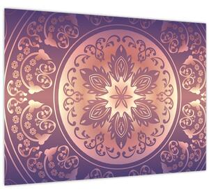 Tablou - Mandala pe gradient violet (70x50 cm)