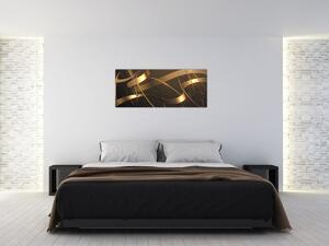 Tablou - Panglici de bronz (120x50 cm)
