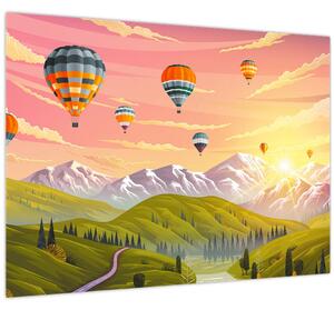 Tablou - Baloane deasupra unui peisaj (70x50 cm)