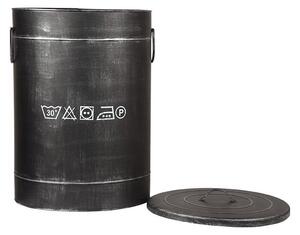 Coș metalic pentru rufe LABEL51, ⌀ 40 cm, negru