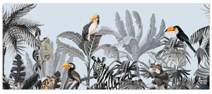 Tablou - Animale în pădurea tropicală (120x50 cm)