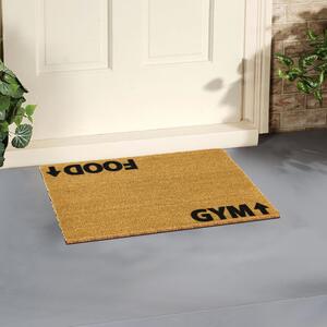 Covoraș intrare din fibre de cocos Artsy Doormats Gym Addict, 40 x 60 cm