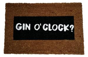 Covoraș intrare din fibre de cocos Artsy Doormats Gin O'Clock Glitter, 40 x 60 cm